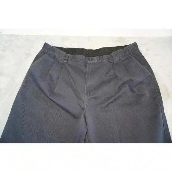 LL Bean Jeans Men's 40x30 Comfort Waist Flannel Lined Navy Blue Chino Pants - Picture 5 of 16